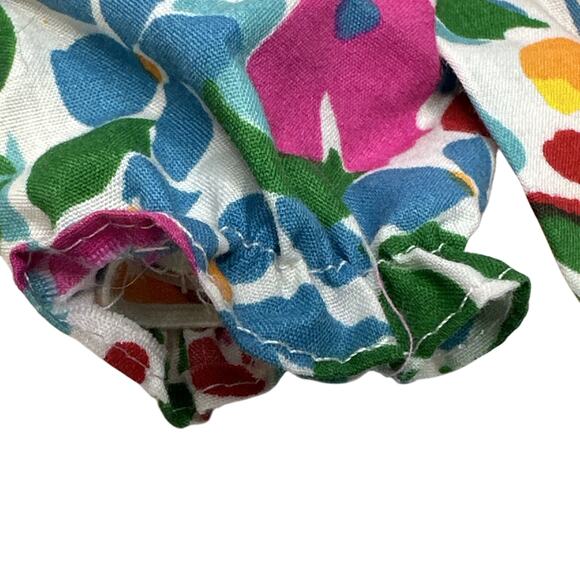Vintage 1988 Barbie Weekend Collection Floral Print Puff Sleeve Blouse Top - Picture 5 of 5